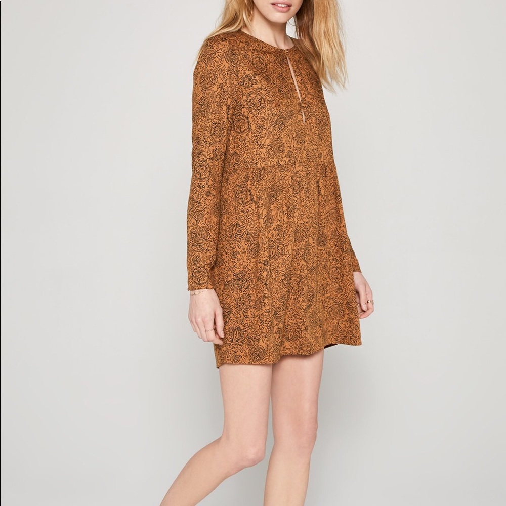 Amuse Society Printed Long Sleeve Dress